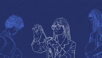 Ilustración de personas de diferentes profesiones relacionadas con la Fundación UPB