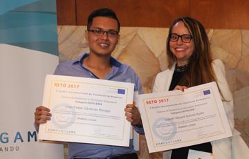 Lizbeth Mayerli Gómez Ayala y Juan Felipe Cárdenas Barajas Estudiantes Administración de Negocios Internacionales UPB Bucaramanga 