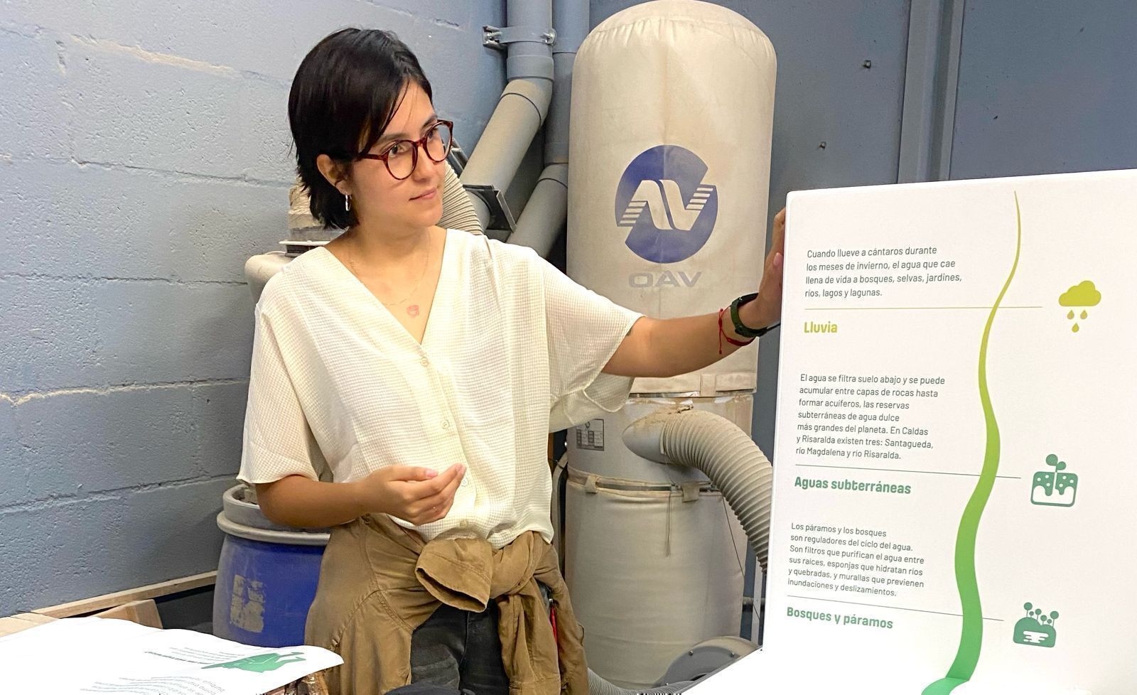 María Camila Santa, egresada UPB y diseñadora gráfica del Parque Explora.