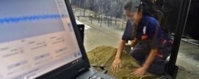 Medición de deslizamientos en laboratorio de UPB