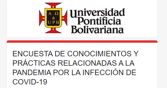 Investigación: Conocimientos y percepciones sobre COVID-19 en Colombia. Encuesta virtual en población general.