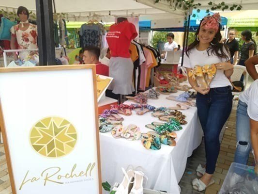Daniela Otero, creadora de La Rochell, participó con un estand en la Feria Montería Creativa.
