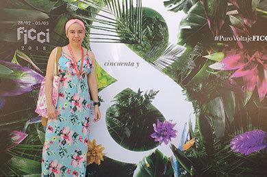 Cristina Madera Gómez, productora de Frecuencia Bolivariana, en el #PuroVoltajeFICCI58