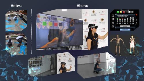 Collage de experiencia de realidad mixta